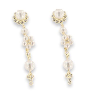 Orecchini Domar Gioielli Donna Orecchini perle argento 925 in Argento Cubic Zirconia EPB110792 - EPB110792
